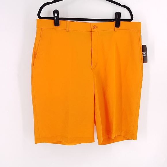 orange golf shorts